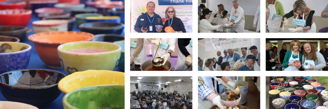Past Empty Bowls pictures collage