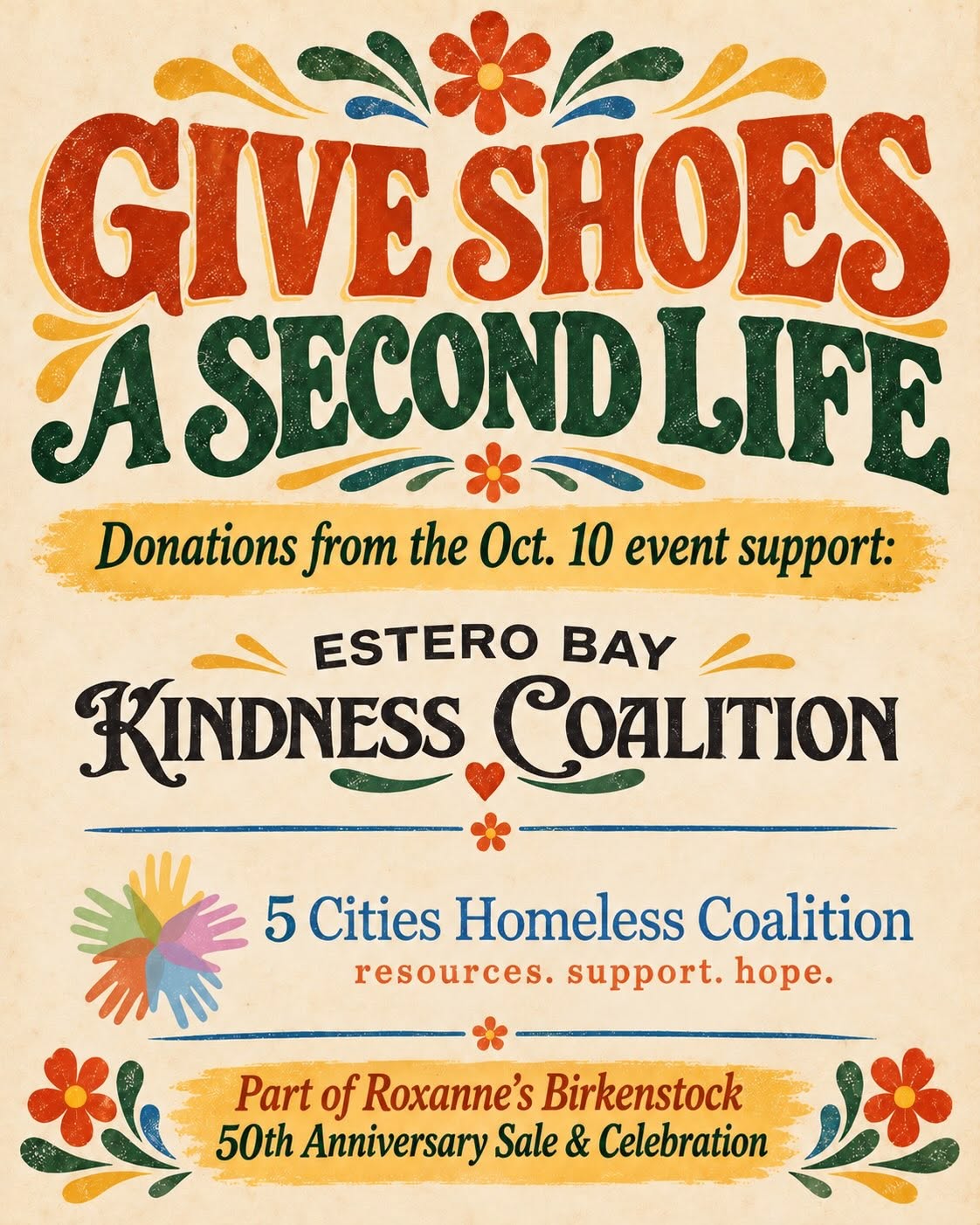 Give Shoes a Second Life anniversary campaign graphic